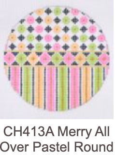 Eye Candy CH413A Merry All Over Pastel Round