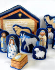 Patricia Sone Nativity in Blue and White with Stitch Guide