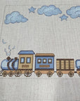 Alice Peterson AP3827 Blue & Brown Train Birth Annc.