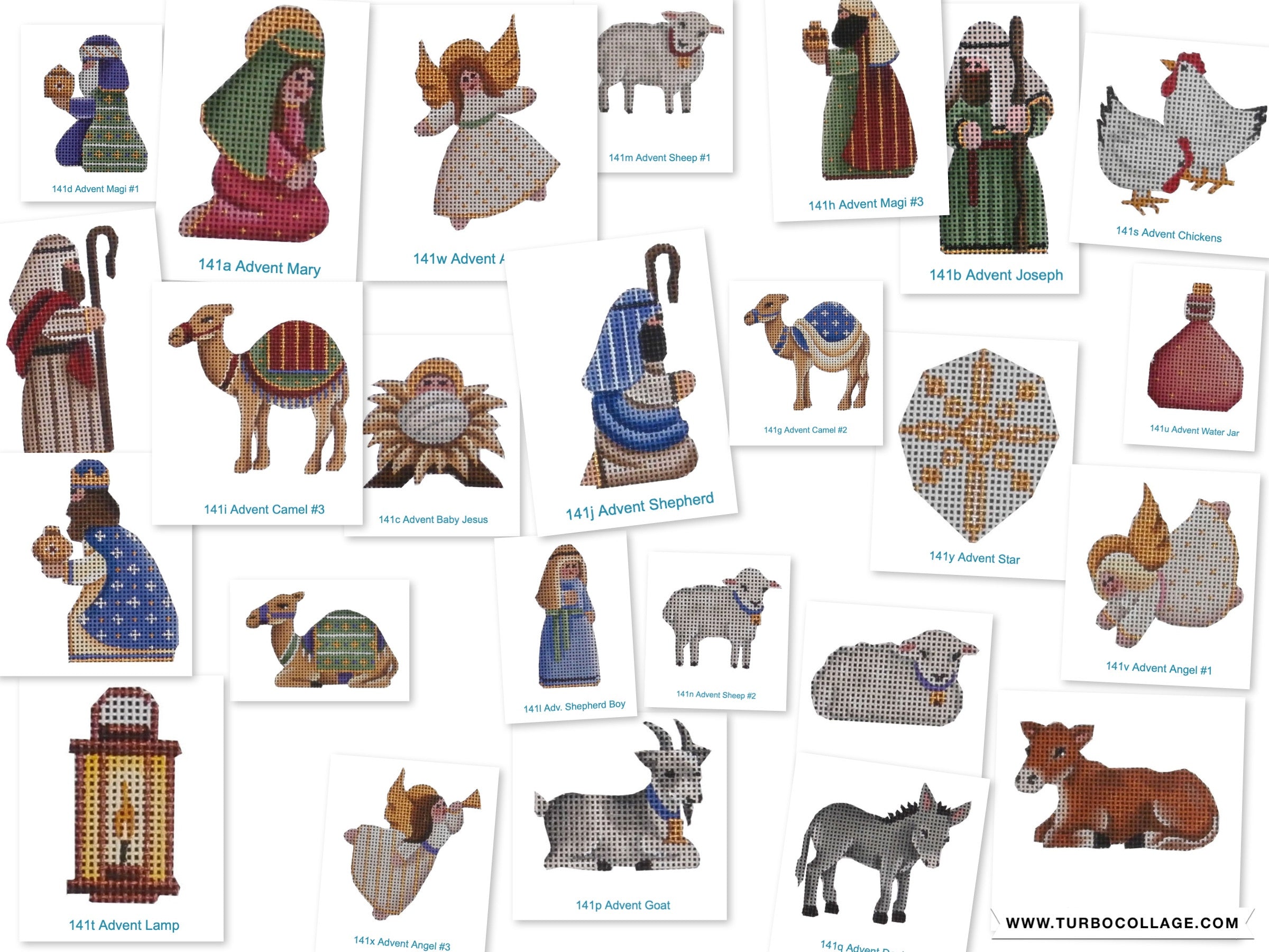 Rebecca Wood Nativity Advent Calendar - Compete Set