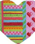 Associated Talents HE803 Dots/Stripes/Hearts Heart