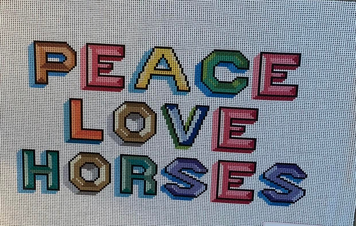 Mimi In Stitches Peace Love Horses