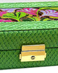 Lee BAG38AG Rectangular Jewelry Case Alligator Green