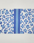 Silver Stitch Needlepoint Leopard Clutch - Blue