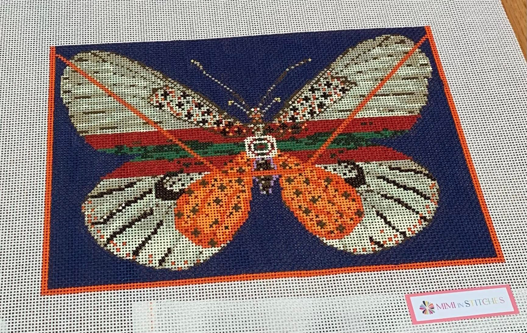Mimi In Stitches Italian Butterfly Navy