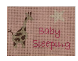 J Child Giraffe Baby Sleeping DHG 203 Pink Background