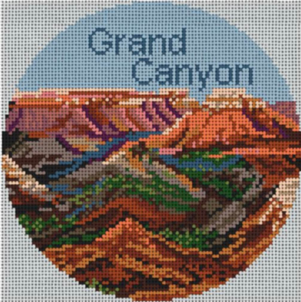 Needlepaint 5&quot; Grand Canyon Round