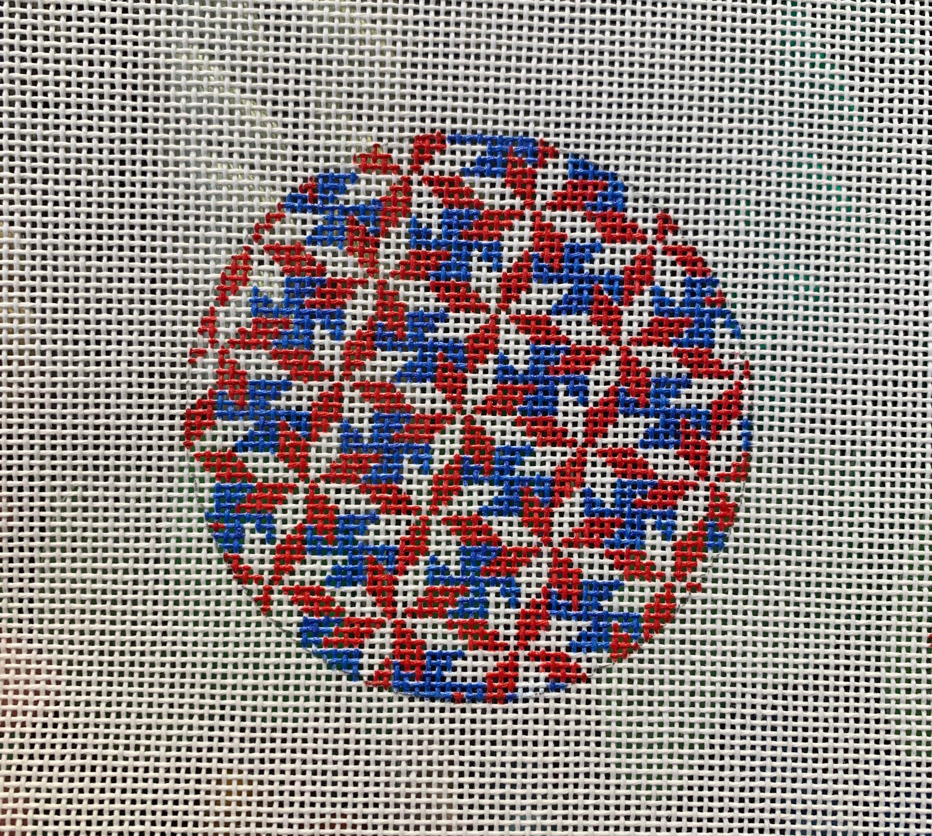 TEW 3&quot; Round Red, White and Blue