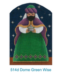 Rebecca Wood 514D Dome Green Wise Man
