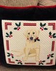 Blue Ridge Stitchery P9-BL Black Lab Puppy with Holly