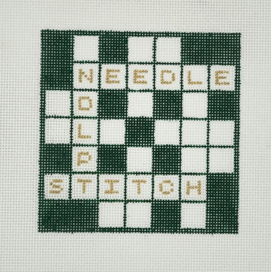 Silver Stitch Crossword Ornament