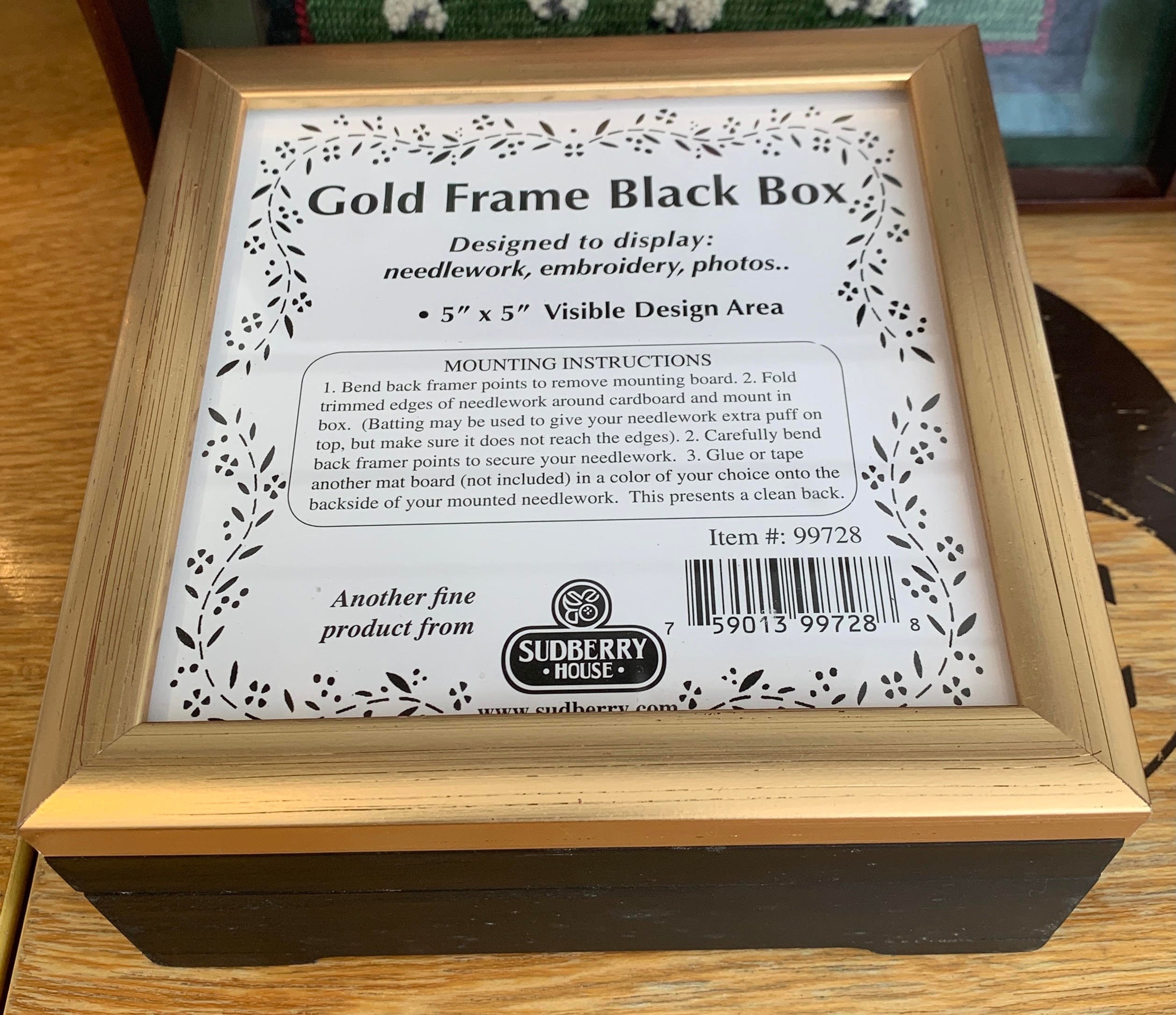 Sudberry Gold Framed Black Box