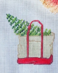 Wheelhaus Needlepoint WN-CBT4 Christmas Tree Canvas Boat Tote