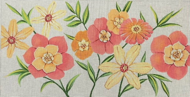 A Stitch In Time ASIT624 Long Peach Flowers