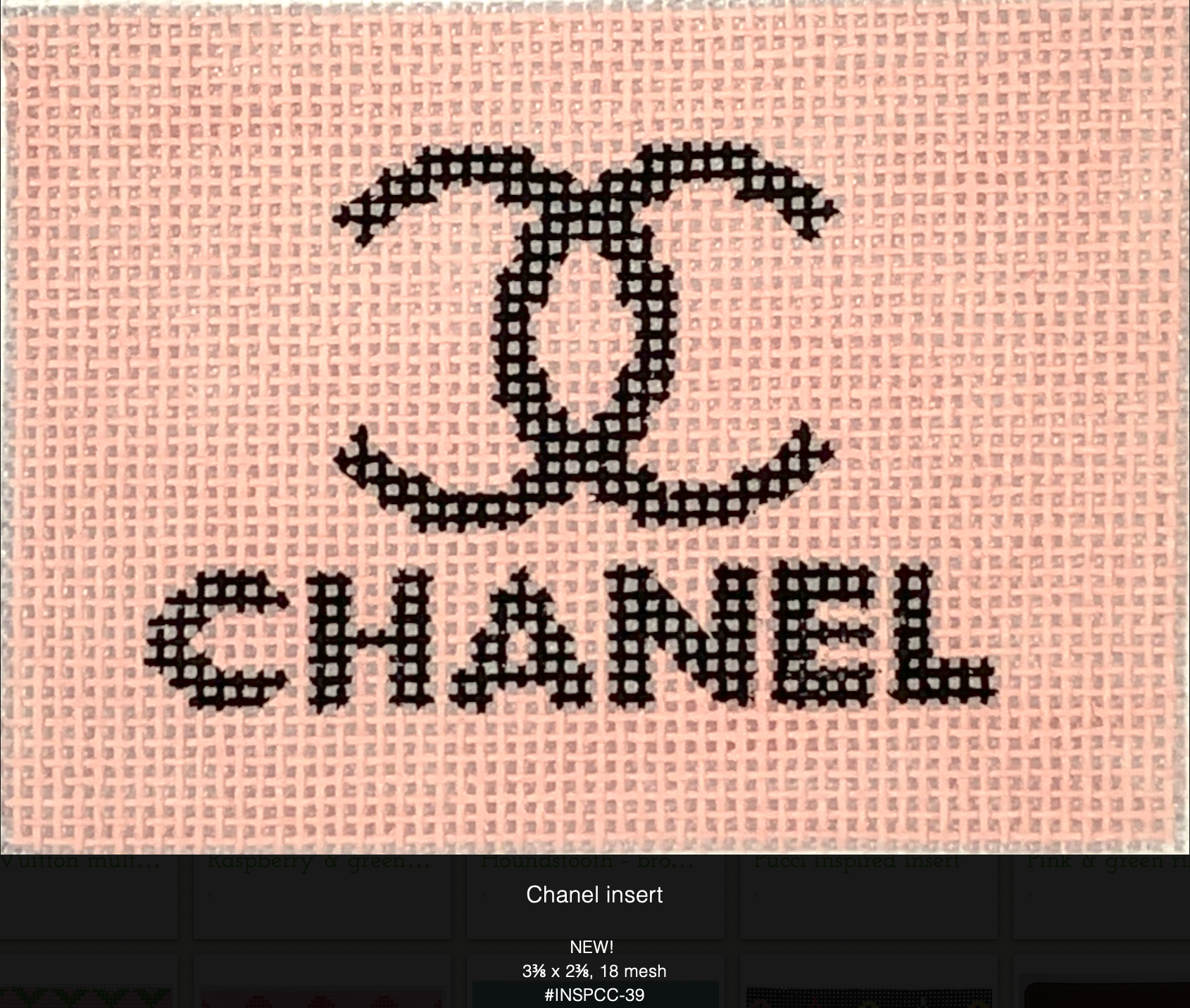 Kate Dickerson INSPCC-39 Chanel C's - black on shell pink
