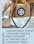 Rachel Barri Crochet Bag with Black Trim