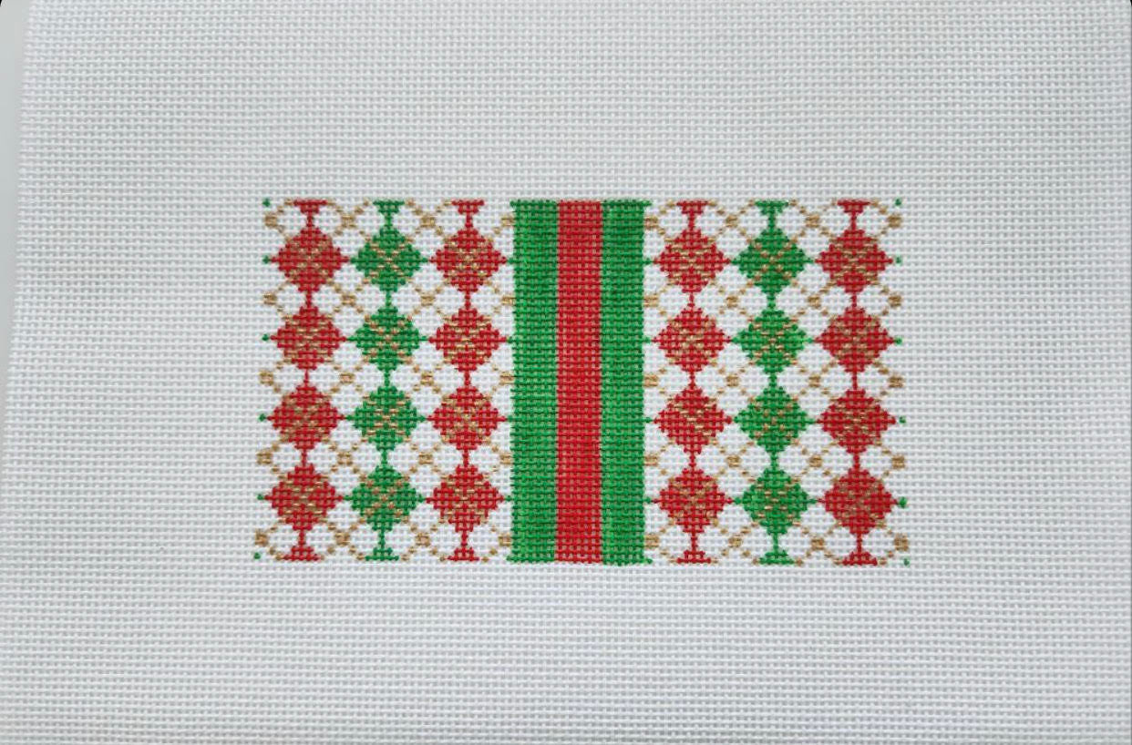 Silver Stitch Acrylic Purse Insert - Red/Green