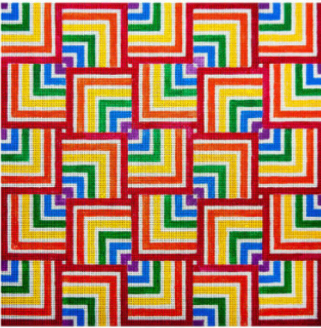 JP Needlepoint L869 Large Rainbow Geometric