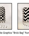 JP Needlepoint Black & White Brick Bag BB-002