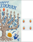 MEN-03 Tree of Life Menorah with Flames
