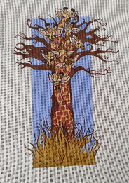 Oasis Needlepoint Giraffe Tree