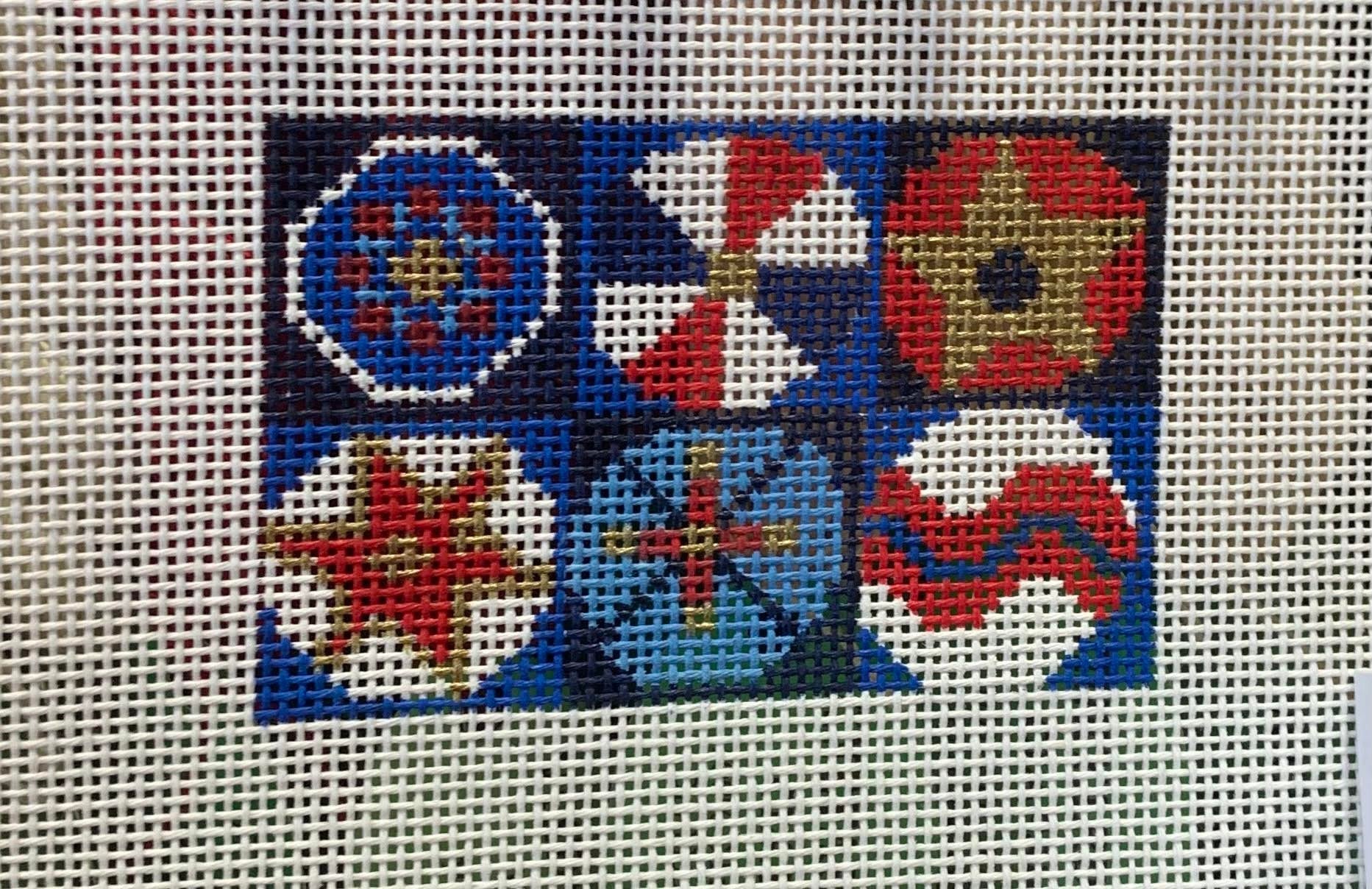 Patty Paints P2310 Red, White and Blue 2x3 insert Stitch by Stitch