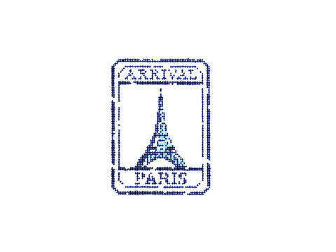 Audrey Wu AW 89 Passport Stamp Paris Stitch by Stitch