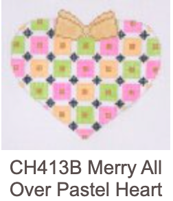 Eye Candy CH413B Merry All Over Pastel Heart
