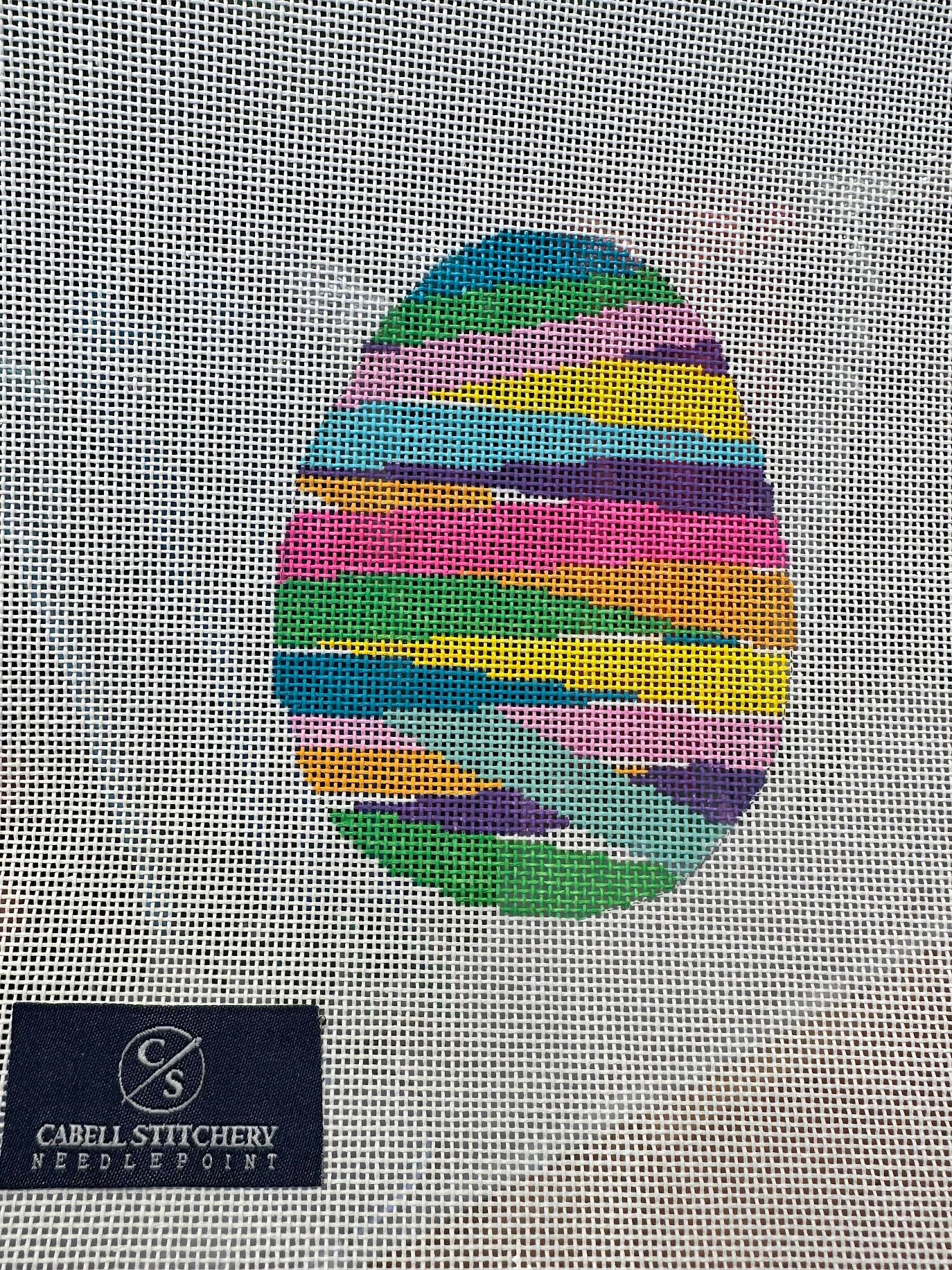 Cabell Stitchery Multi Colored Egg