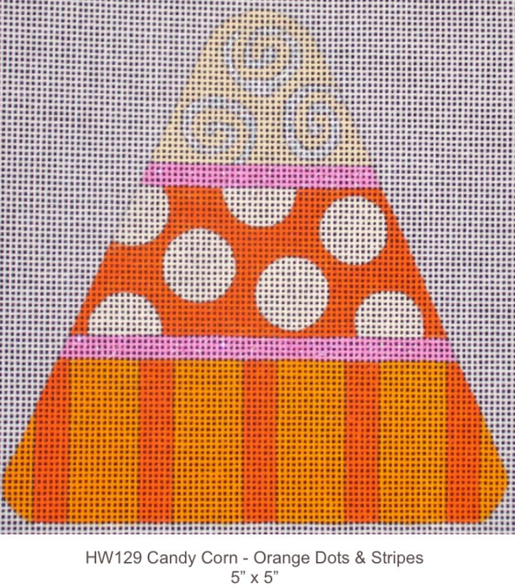 Eye Candy HW129 Candy Corn - Orange Dots & Stripes – Stitch by Stitch