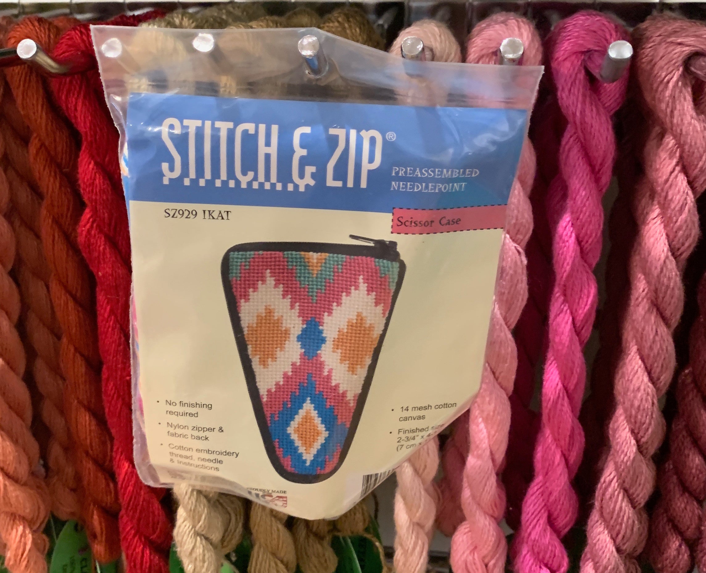 Stitch &amp; Zip Scissor Case ikat  sz929