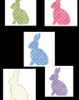Kelly Clark Quatrefoil Standing Bunnies