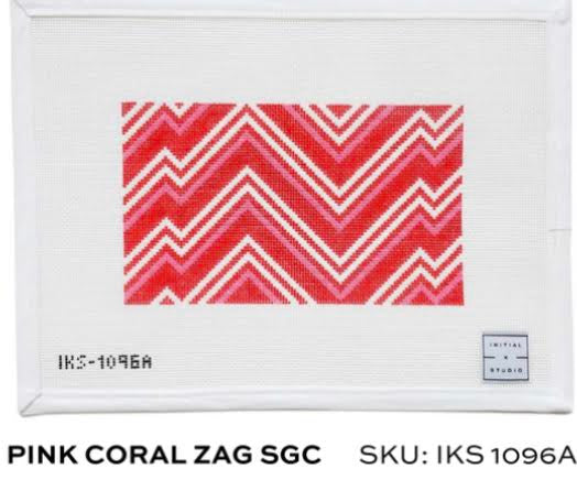 Initial K IKS-1096A Pink Coral Zag Sunglass Case