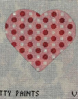 Patty Paints V04 Heart Red and White Dots