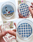 Penny Linn 4" Acrylic Round Coaster/Dish/Wine Caddy/Tray