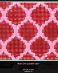 Kate Dickerson INSPCC-13 Red & Pink Quatrefoil Insert