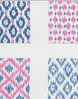 Kate Dickerson COP-14 Set of 4 Coaster Inserts Ikat Pattern