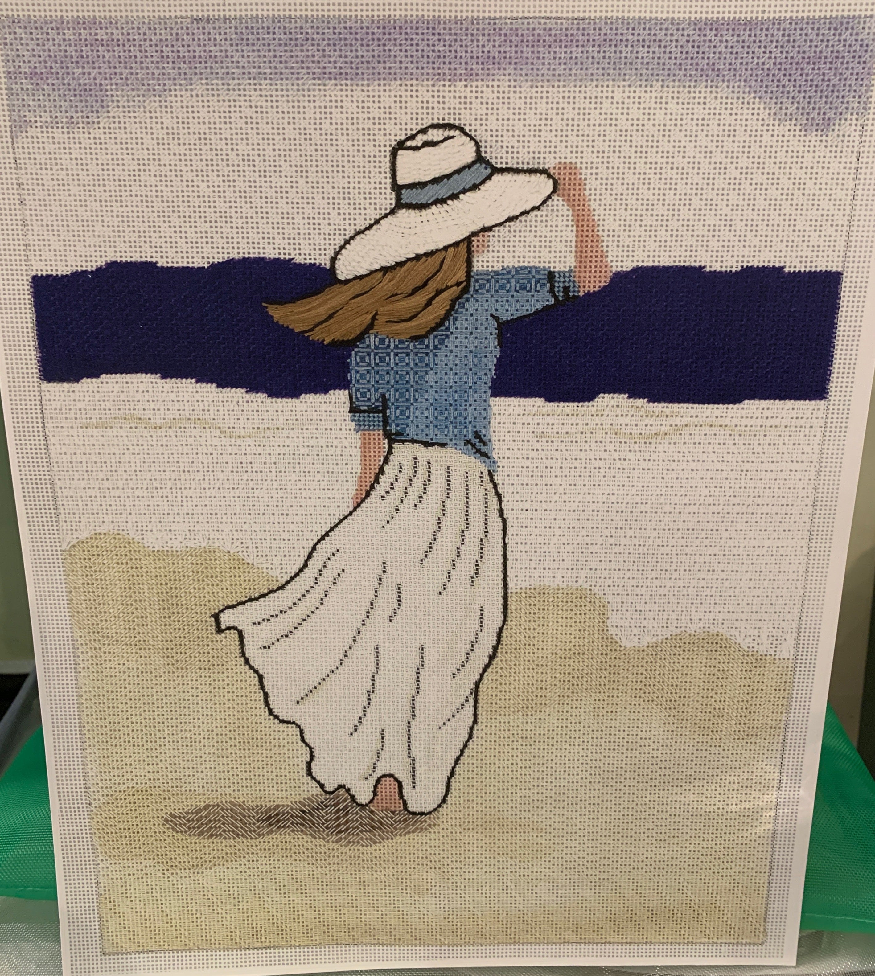 Patti Mann Lady on Beach 20004 Stitch Guide