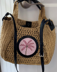 Rachel Barri Crochet Bag with Black Trim
