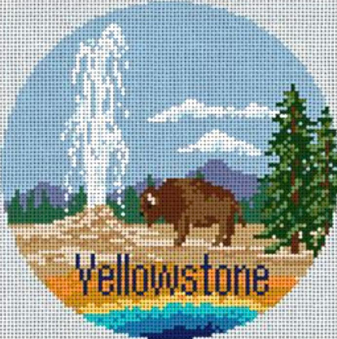 Needlepaint 5&quot; Yellowstone Round