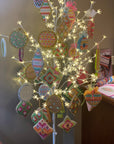 Eye Candy Bejeweled Bargello Ornament