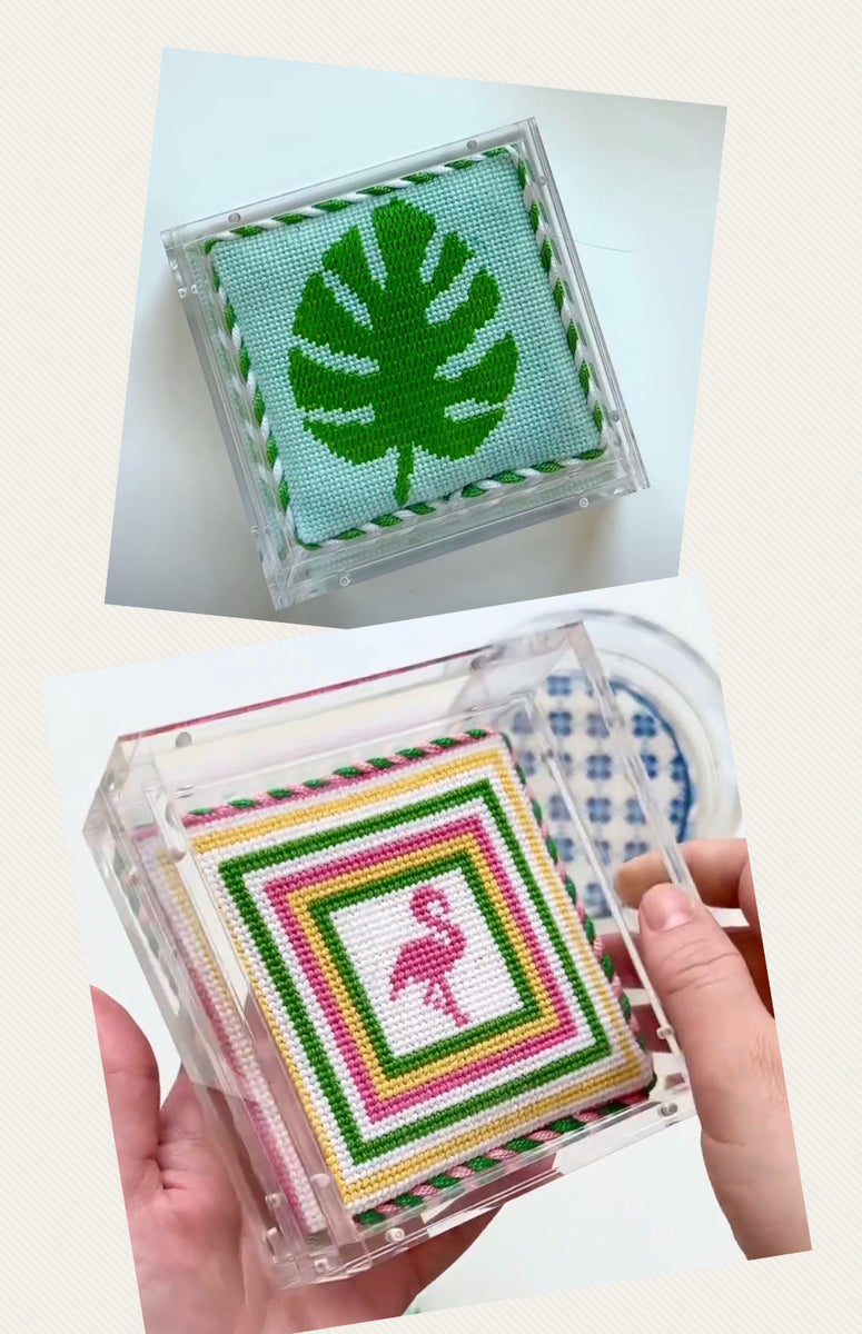 Acrylic coasters for embroidery insert