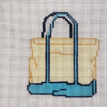Wheelhaus Needlepoint WN-CBT3 Blue Canvas Boat Tote