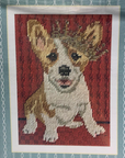 Blue Ridge Stitchery LON7A Corgi 13 mesh (Stitch Suggestions Avail