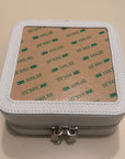 Rachel Barri 5" Boxes White Leather (Fits 4x4" Insert)