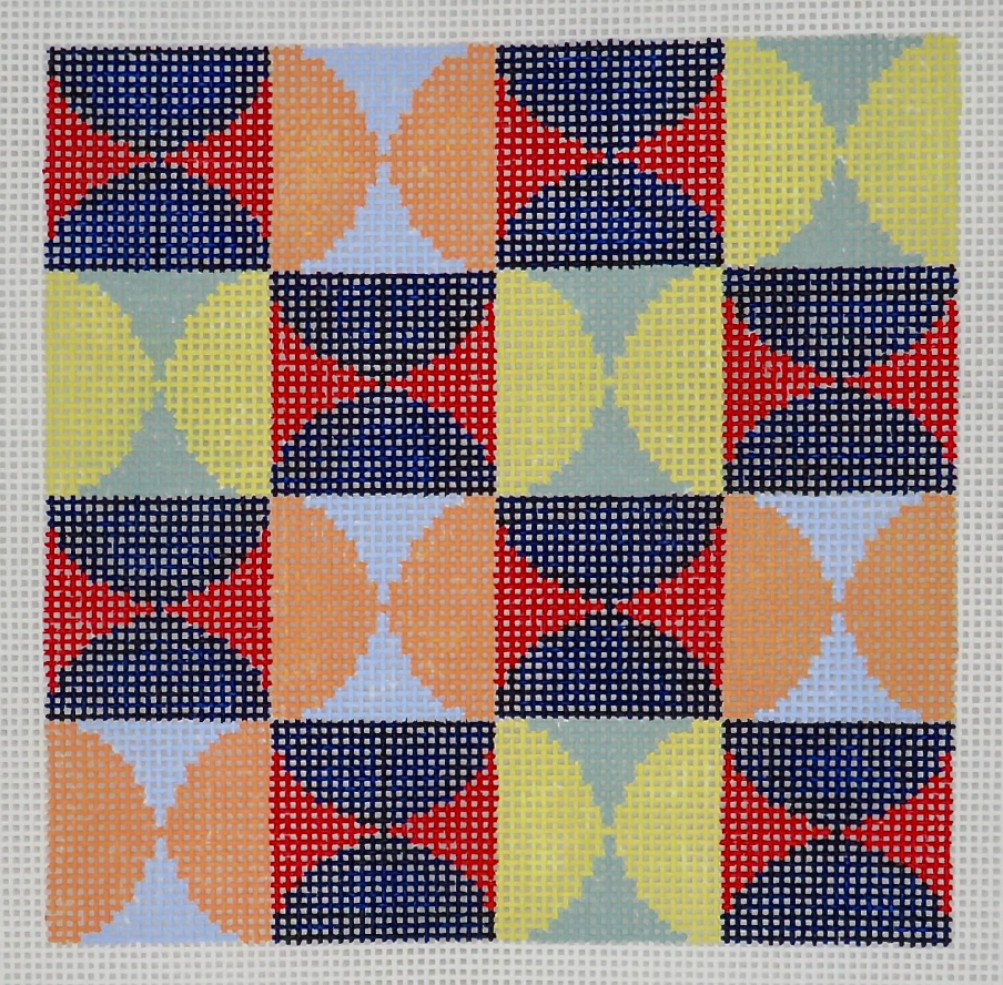 Cabell Stitchery CS75 Geometric Squares - Multi colored