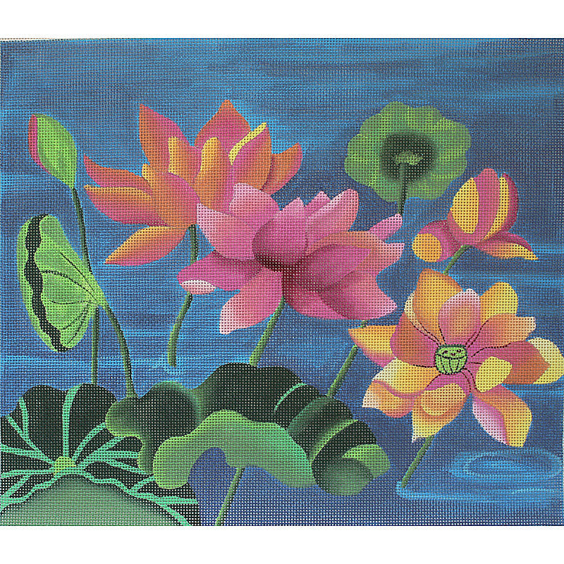 PLD Julie Thompson 132905 Lotus Pond on Blue  (specify mesh)