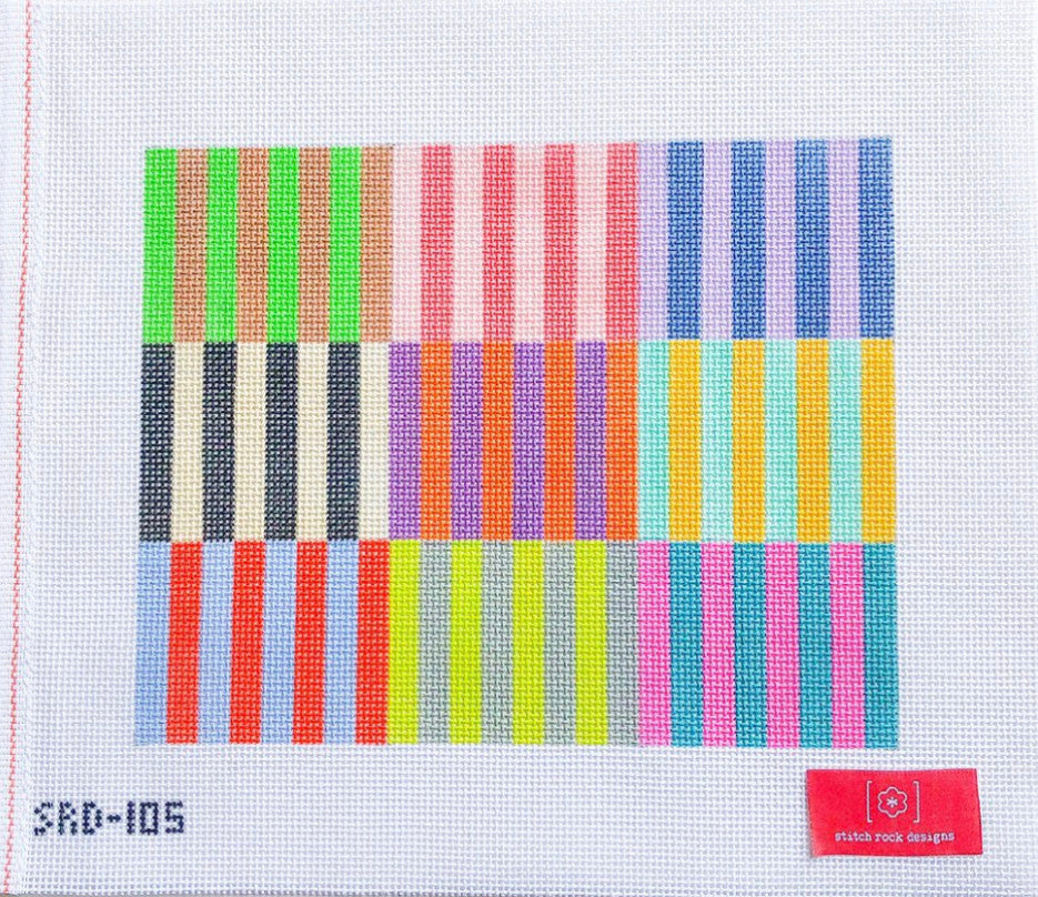 Stitch Rock Designs SRD-105 Color Block Stripes Clutch