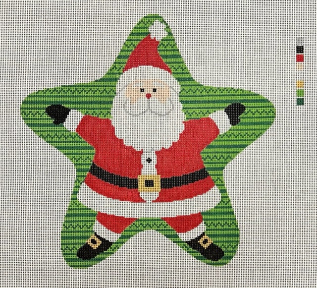 A Stitch In Time ASIT 606 Star Santa Tree Topper – Stitch by Stitch