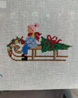 Blue Ridge Stitchery R23 Festive Sled - Girl